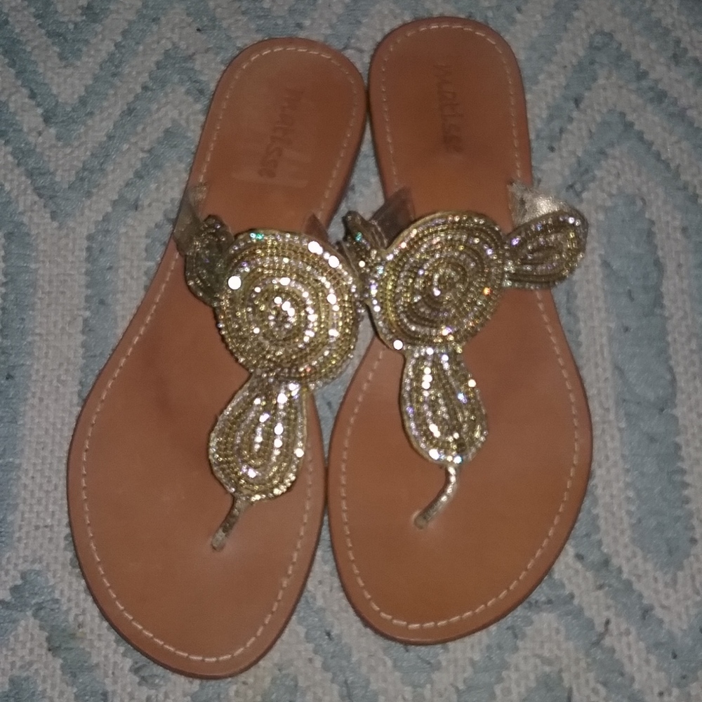 Matisse Blingy Gold Sandals
